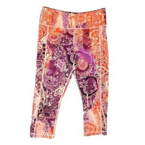 Soma Sport Yoga Cropped Capri Leggings Boho Pants